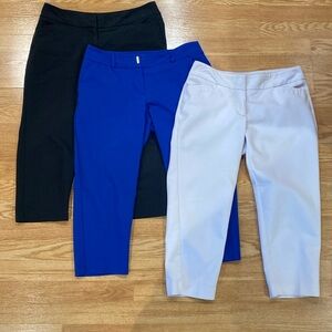 Apt 9 Women’s Capri Pants black royal blue and white